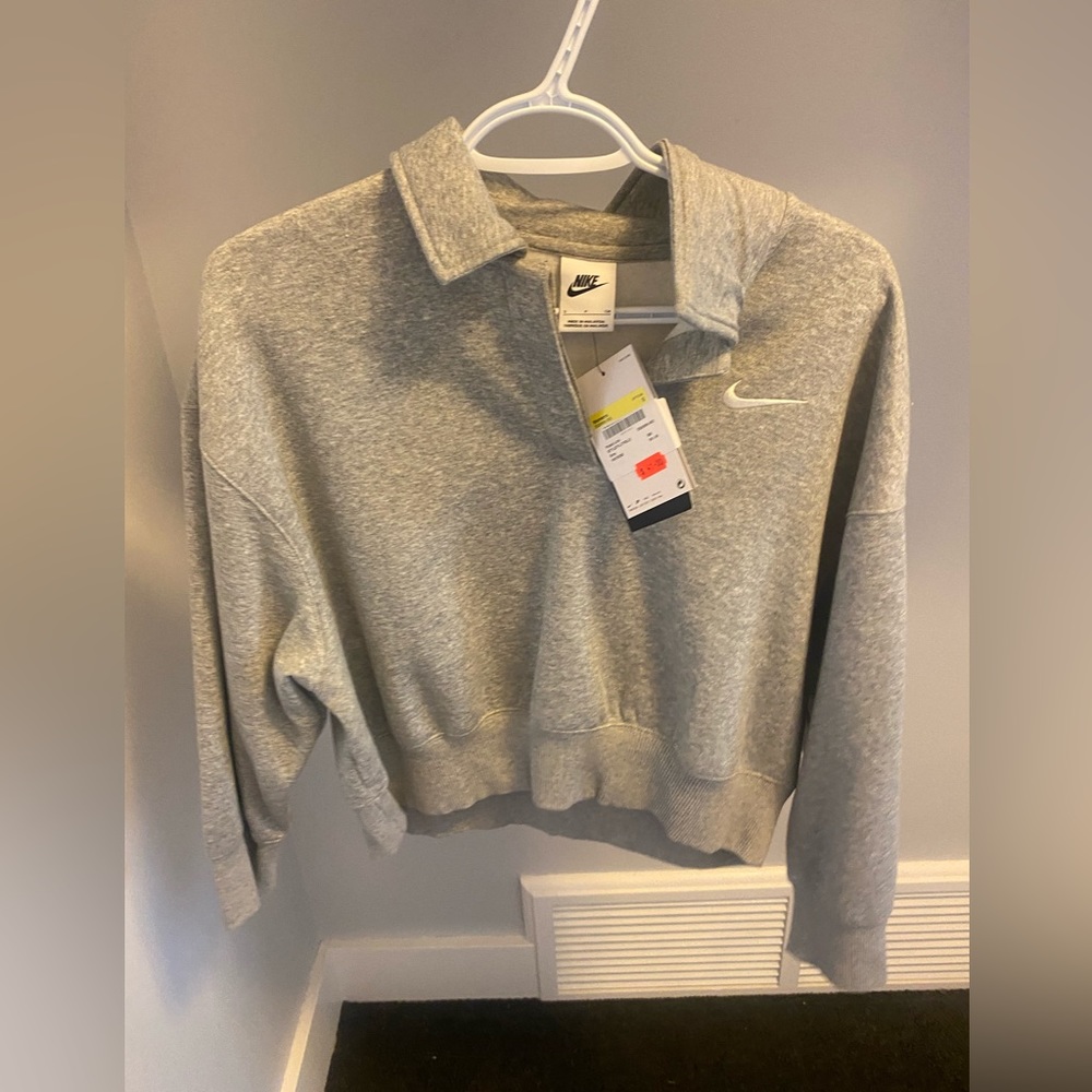Nike finish line style flc polo long sleeve NWT